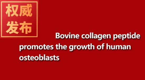 Bovine collagen peptide promotes the growth of human osteoblasts